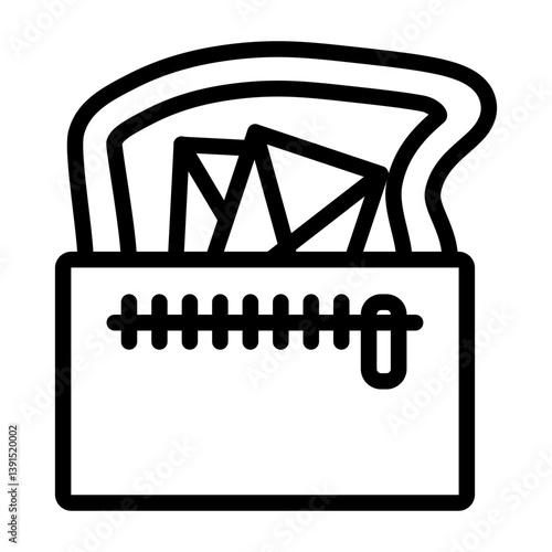 Mailbag Vector Line Icon Design