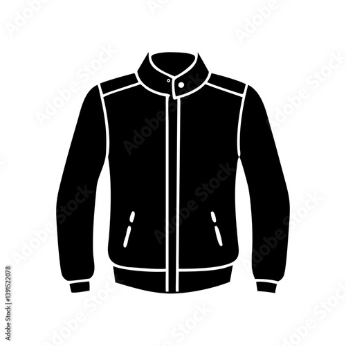 jacket icon, jacket line art - simple line art of jacket, perfect for jacket logos and icons
