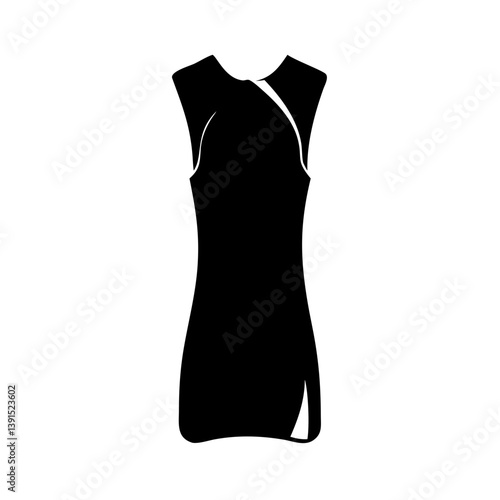 sheath dress icon, sheath dress line art - simple line art of sheath dress, perfect for sheath dress logos and icons