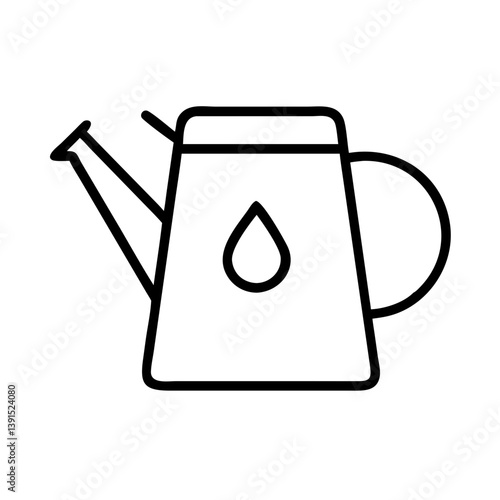 Watering can outline vector for gardening and plant care needs perfect for diy projects and designs