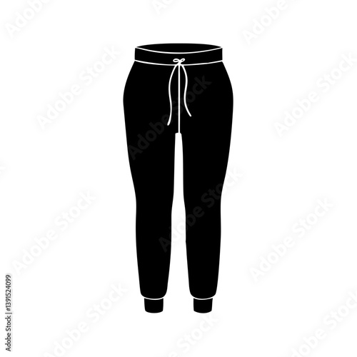 sweatpants icon, sweatpants line art - simple line art of sweatpants, perfect for sweatpants logos and icons