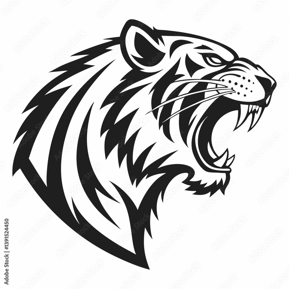 head of a tiger head of a tiger