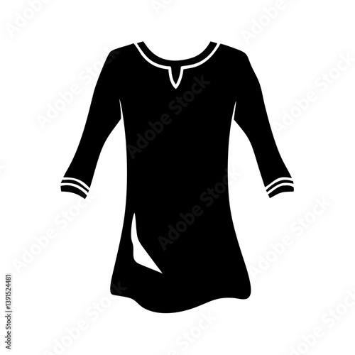 tunic icon, tunic line art - simple line art of tunic, perfect for tunic logos and icons