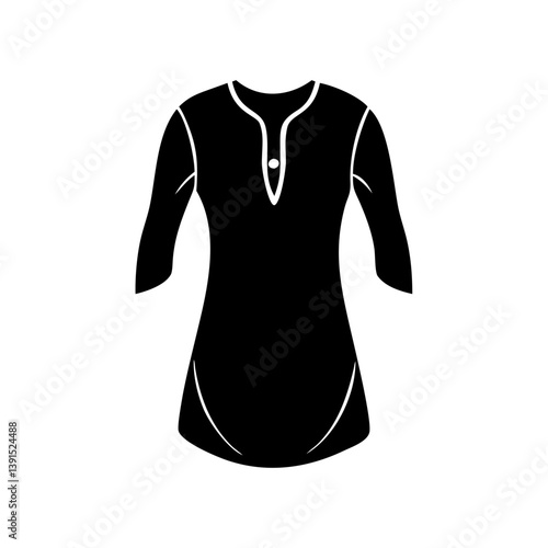 tunic icon, tunic line art - simple line art of tunic, perfect for tunic logos and icons