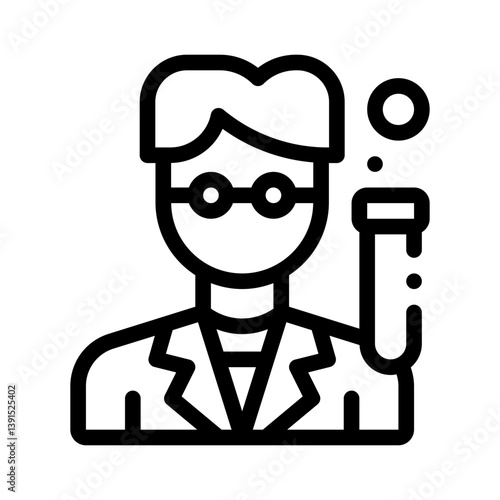 scientist line icon