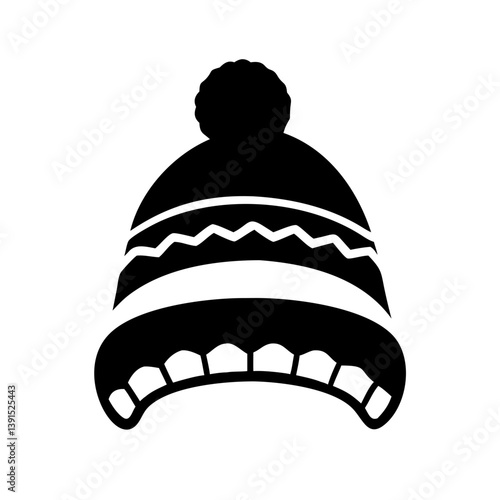 beanies icon, beanies line art - simple line art of beanies, perfect for beanies logos and icons