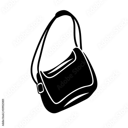 crossbody bags icon, crossbody bags line art - simple line art of crossbody bags, perfect for crossbody bags logos and icons