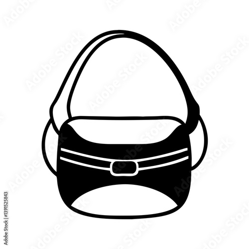 crossbody bags icon, crossbody bags line art - simple line art of crossbody bags, perfect for crossbody bags logos and icons