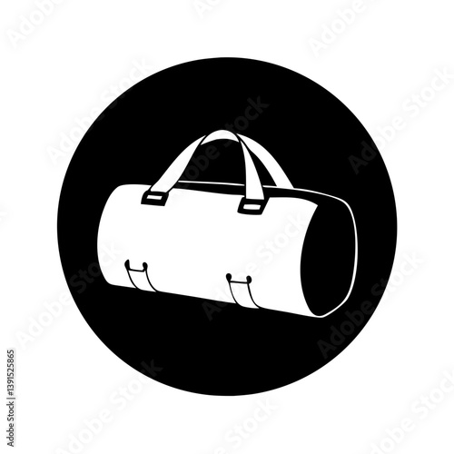 duffel bags icon, duffel bags line art - simple line art of duffel bags, perfect for duffel bags logos and icons