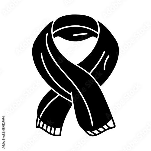 scarves infinity shawl pashmina icon, scarves infinity shawl pashmina line art - simple line art of scarves infinity shawl pashmina, perfect for scarves infinity shawl pashmina logos and icons