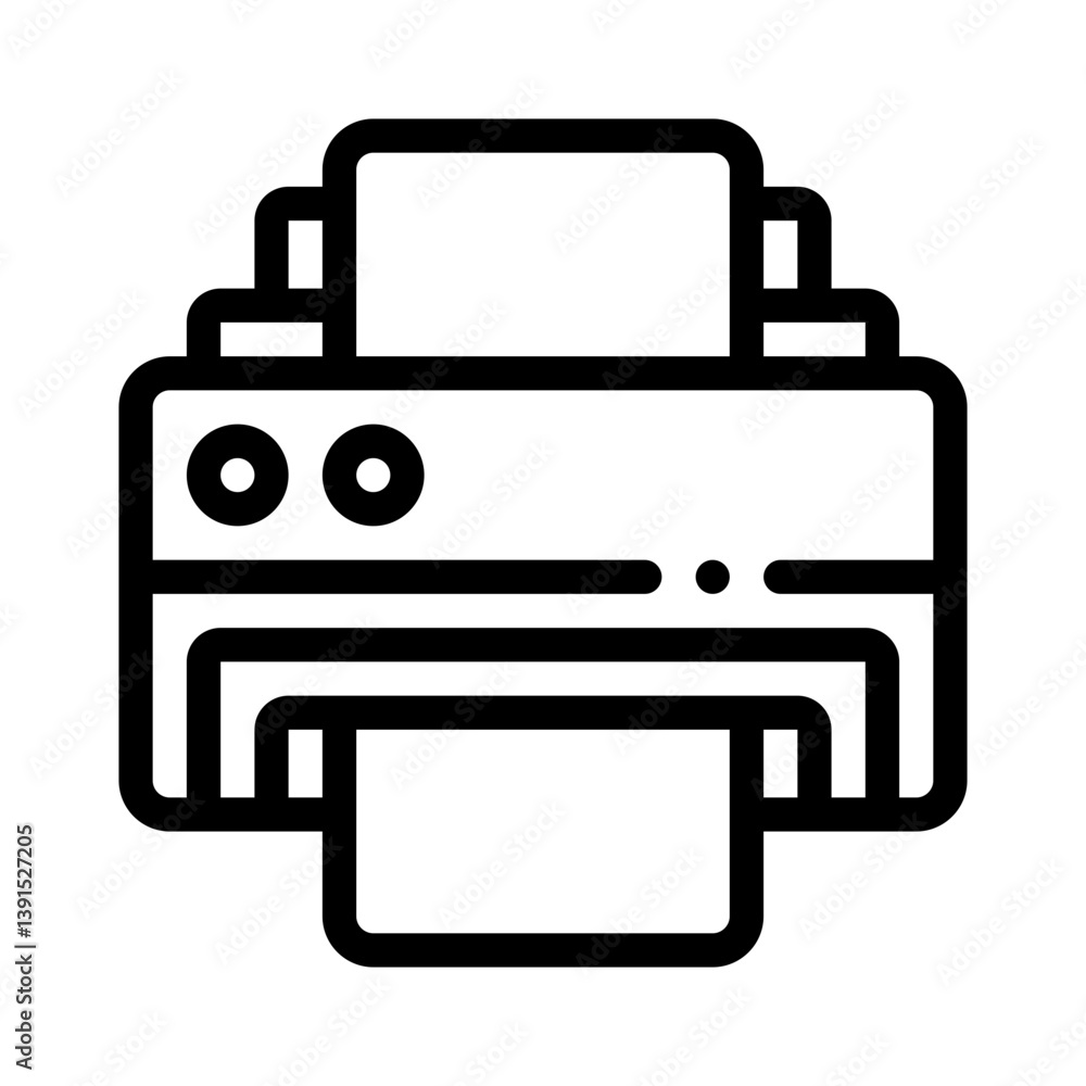 printer line icon printer line icon