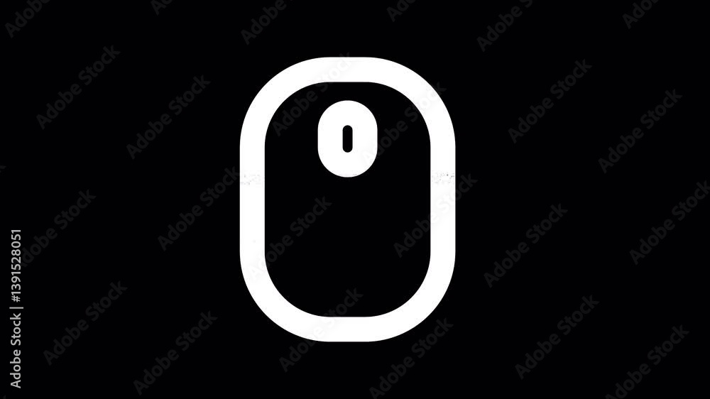 Icon pc mouse is distorted. Glitch. Noise, chromatic aberration, geometric distortion. Transparent background, looped. In-Out looped. Alpha BW at the end Icon pc mouse is distorted. Glitch. Noise, chromatic aberration, geometric distortion. Transparent background, looped. In-Out looped. Alpha BW at the end