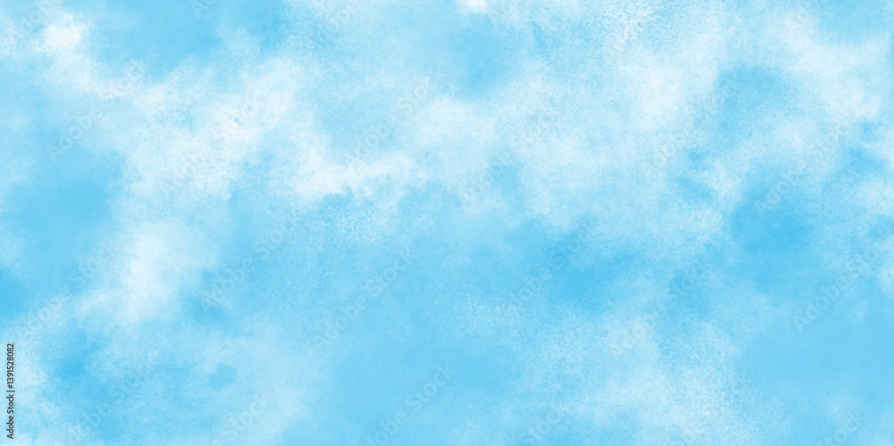 Blue sky and clouds. Watercolor sky with white clouds. Hand painted watercolor background. painting vector design. Blue sky and clouds. Watercolor sky with white clouds. Hand painted watercolor background. painting vector design.