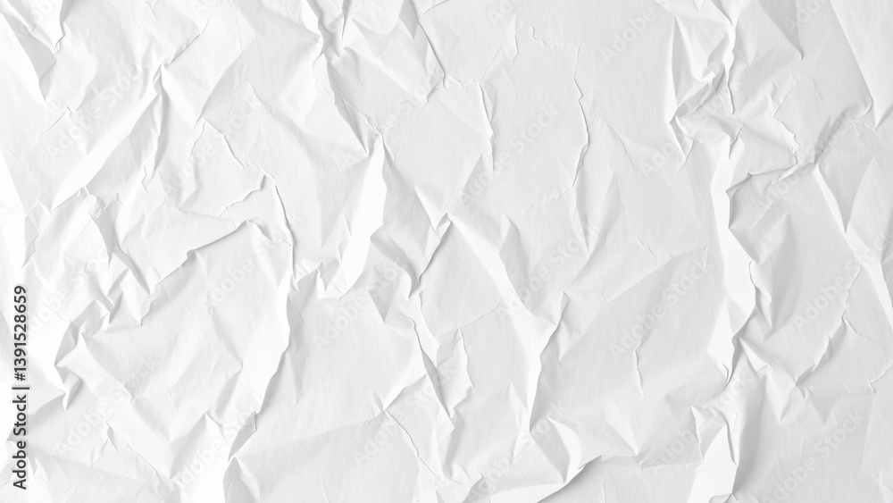 Obraz premium White Crumpled Paper Texture Ideal for Background or Creative Projects