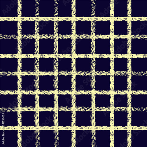 Vector hand drawn textured checkered pattern. chalc charcoal Plaid geometrical texture. Crossing lines. Abstract cute grunge pattern ideal for fabric. Bright colors.