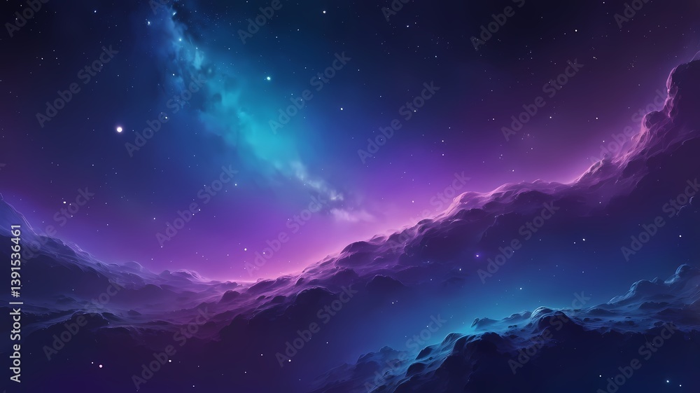 A cosmic-inspired gradient background with deep space blues and purples A cosmic-inspired gradient background with deep space blues and purples