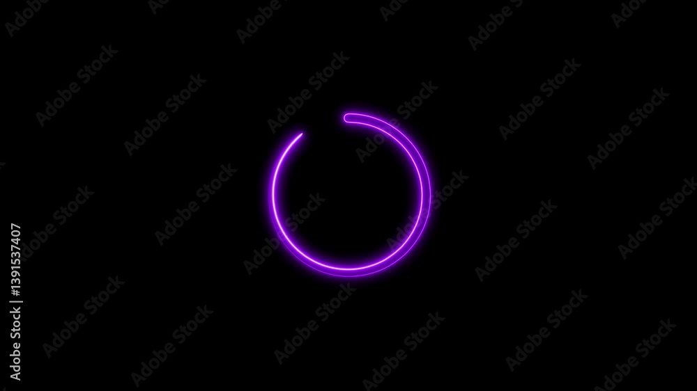 Abstract background of glowing neon lights in circle shaped lines. Transparent Variations Circle Abstract background of glowing neon lights in circle shaped lines. Transparent Variations Circle
