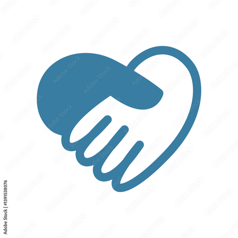 Obraz premium Handshake icon logo design