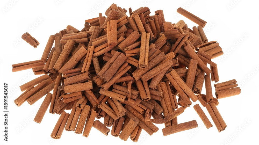 Delicious and fragrant cinnamon sticks that are neatly isolated on a clean white background, showcasing the unique texture and shape of these spice items. A visually appealing display created with the Delicious and fragrant cinnamon sticks that are neatly isolated on a clean white background, showcasing the unique texture and shape of these spice items. A visually appealing display created with the