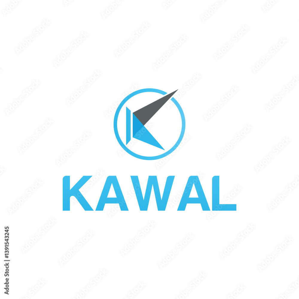 Naklejka premium full color gradient letter initial logo with white background