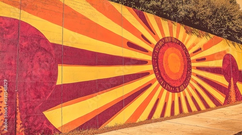 celebrating farmworkers: a stunning urban mural for public awareness, perfect as a poster for sports interiors and community spaces!