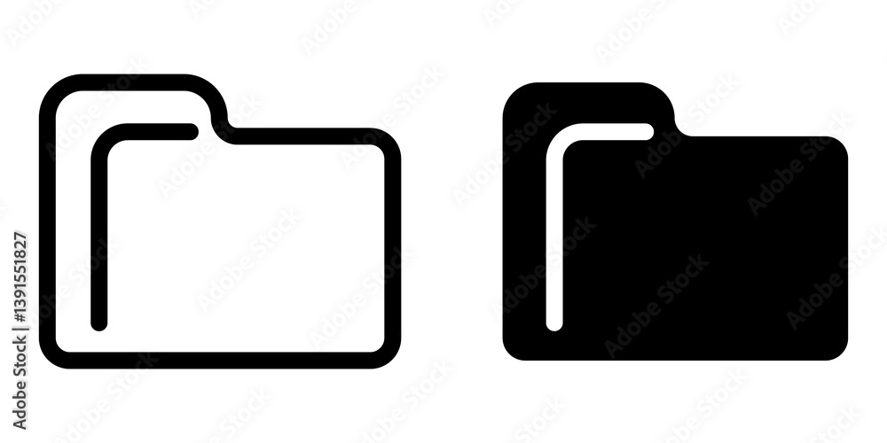 Folder icon set On Transparent Background Folder icon set On Transparent Background