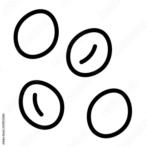 Lentils Vector Line Icon Design