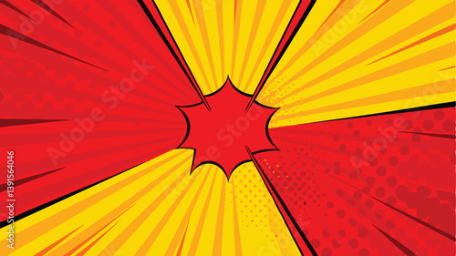 Dynamic Comic Book Explosion Background Red Yellow Design