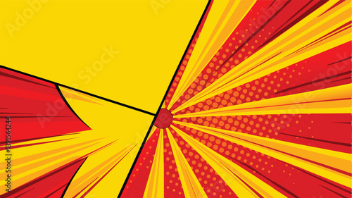 Dynamic Comic Book Background Red, Yellow, Action, Speed, Power