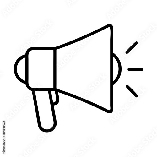 Megaphone bullhorn vector icon for announcement promotion communication and loud speaking design char