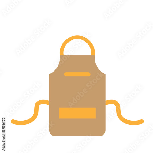 Barber Apron Vector Flat Icon Design