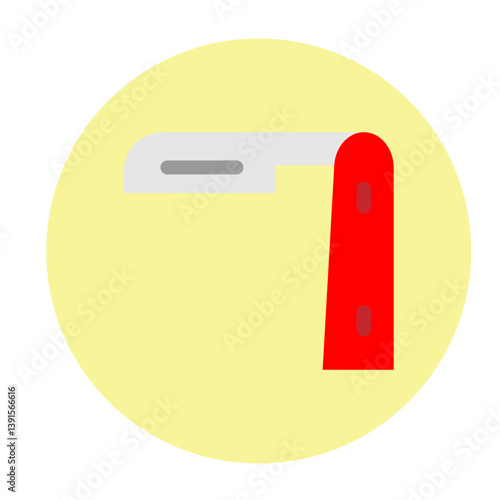 Cutthroat Razor Vector Flat Icon Design