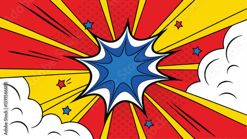 Vibrant Pop Art Comic Book Explosion Background Design