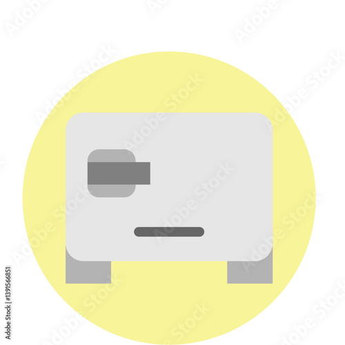 Barber Shop Towel Warmer Vector Flat Icon Design