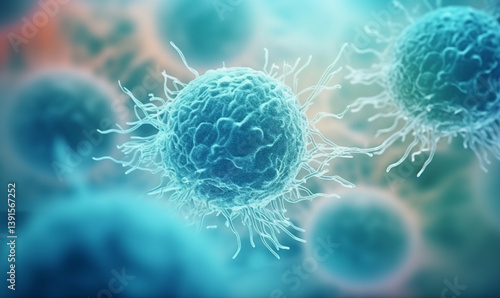 Abstract cells in mitosis or multiplication of cells