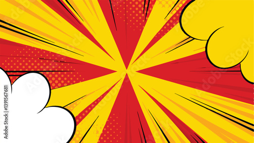 Dynamic Comic Book Pop Art Background Design Explosion