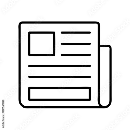 Newspaper icon vector illustration for news media press and daily publication information and journalism  99