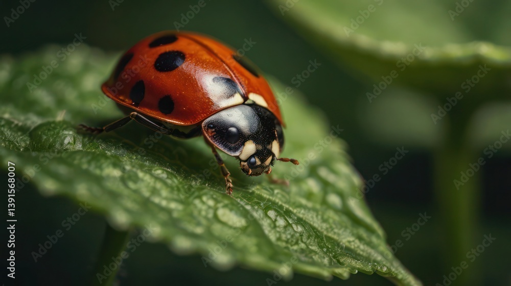 Fototapeta premium ladybird on a leaf