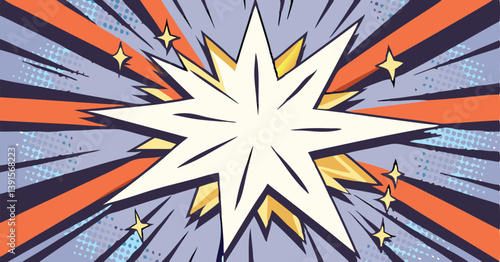Comic Book Style Starburst Explosion Background Design