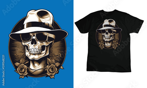 The Afterlife is Overrated, vintage style Skulls and SlogansT-shirt design