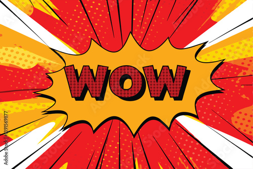 Comic Book Wow Explosion Pop Art Graphic Design Style