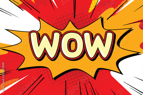 Comic Book Wow Explosion Pop Art Graphic Design Style