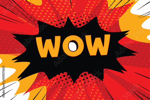 Amazing Comic Book Wow Explosion Pop Art Graphic Design