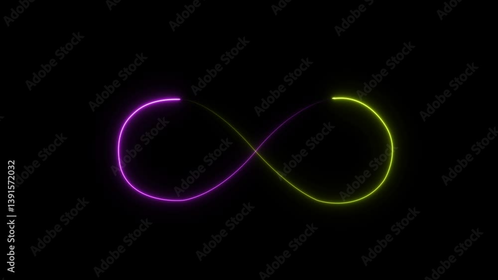Infinity neon looping icon animation on black background. Infinity neon icon.4k animation Infinity neon looping icon animation on black background. Infinity neon icon.4k animation