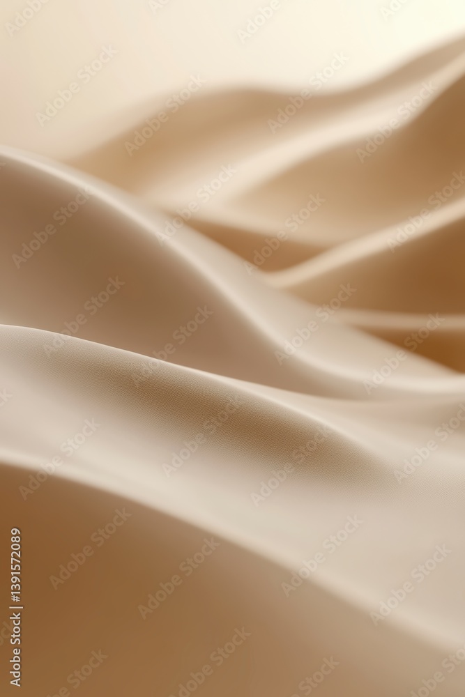 Fototapeta premium Abstract Beige Undulating Forms with Textured Surface