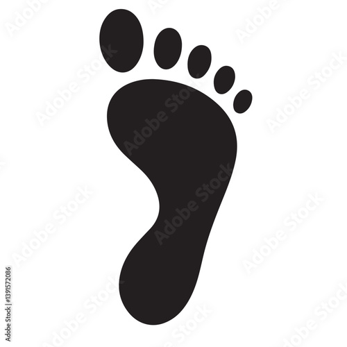 footprint vector on white background