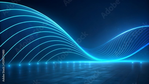 abstract blue wave background
