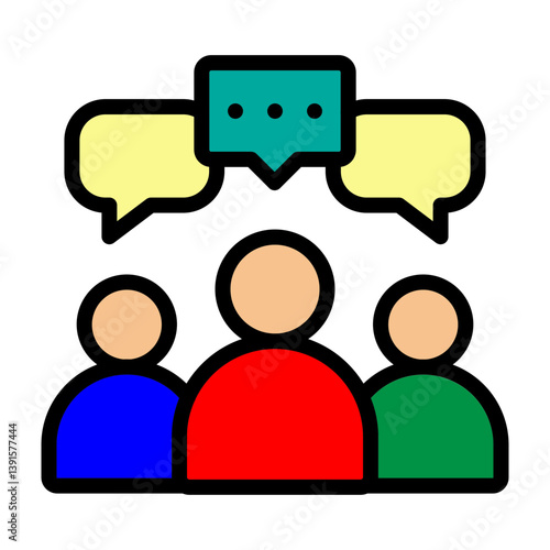 Forum Vector Filled Icon Design