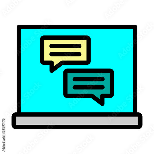 Discussion Board Vector Filled Icon Design