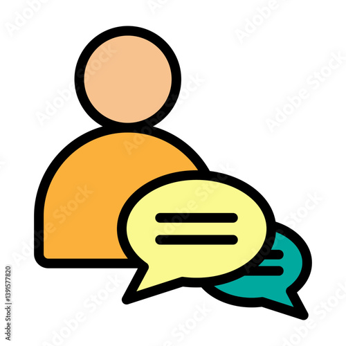 Forum Moderator Vector Filled Icon Design
